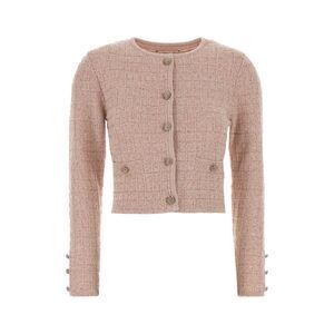 Alessandra Rich Women Pink Boucle Cardigan